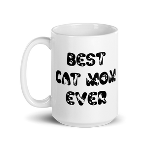 Funny coffee mug for women 11 oz white ceramic coffee mug best cat mom ever