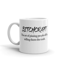 Bitchcraft 11oz white ceramic novelty coffee mug