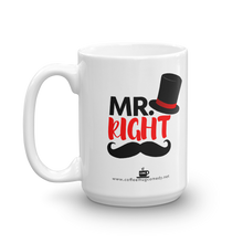 11 oz White Ceramic Mr.Right Coffee Mug